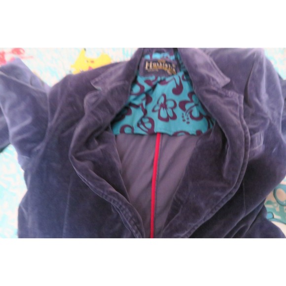 VTG Hollister Berkeley Jacket Velvet Lounge Cigar Sport Coat Size Medium Blue - Picture 3 of 5